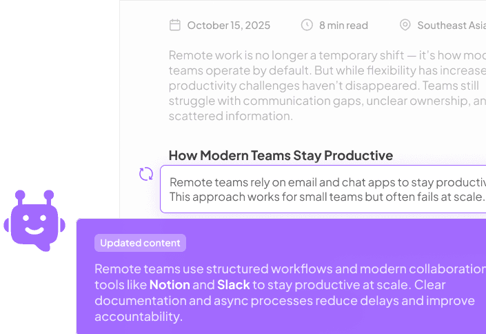 Article preview with Frosty: updated content example