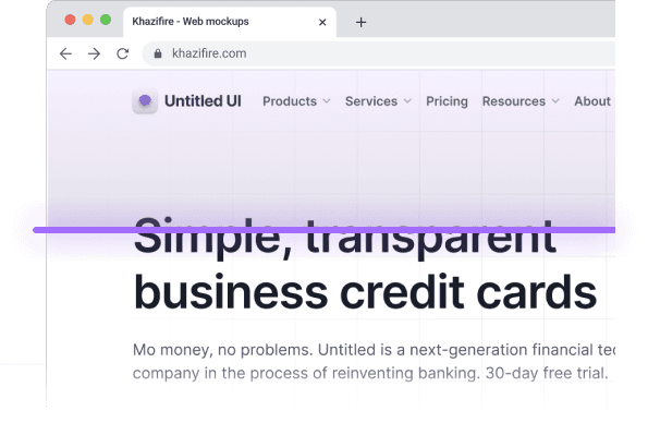 Browser mockup showing brand context analysis